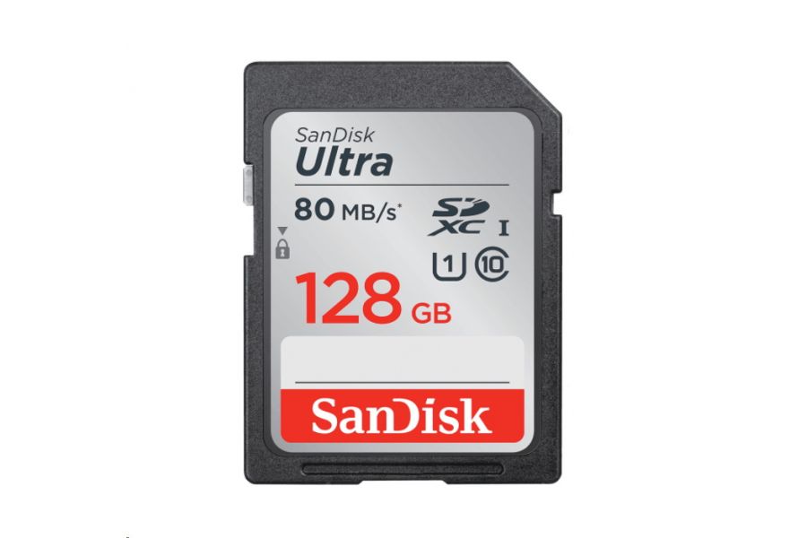 SanDisk Ultra 128GB SDXC Memory Card 80MB/s