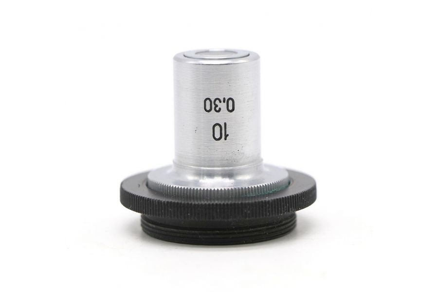 Объектив микроскопа ЛОМО ФЛ 10х0.30