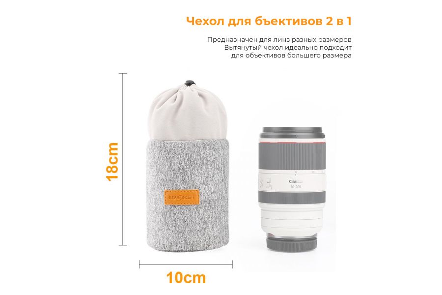 Чехол для объектива K&F Concept Lens pouch