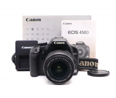 Canon EOS 450D kit в упаковке (пробег 13270 кадров)