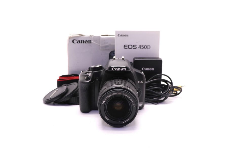 Canon EOS 450D kit в упаковке (пробег 13920 кадров)