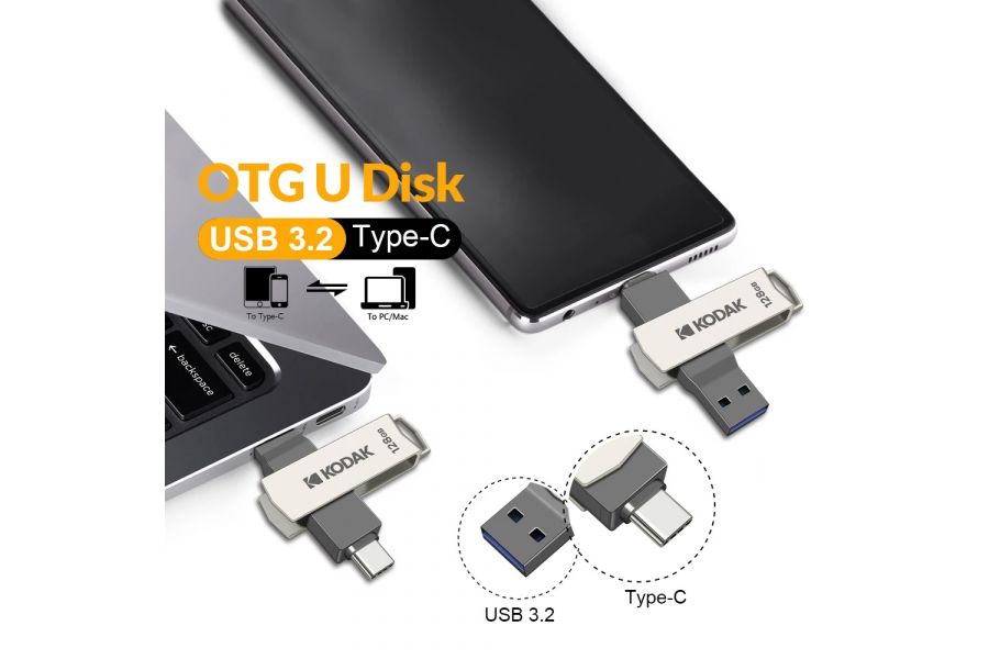 Флеш накопитель KODAK Type-C + USB 3.2 (32 ГБ)