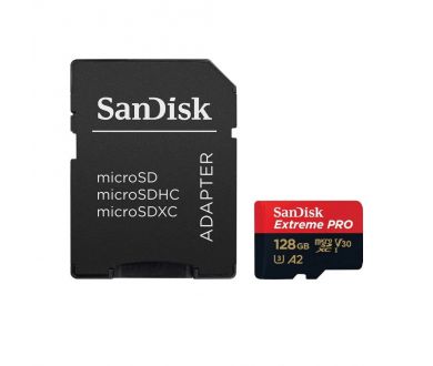Карта памяти SanDisk 128GB Extreme PRO microSDXC UHS-I U3 V30 A2 200/90 MB/s 