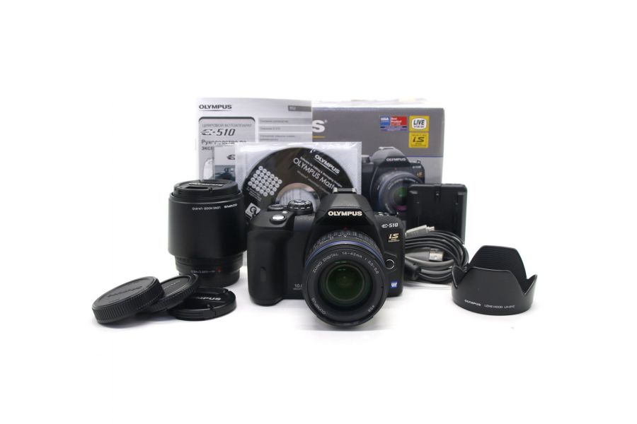 Olympus E-510 Double Zoom kit в упаковке (пробег 520 кадров)
