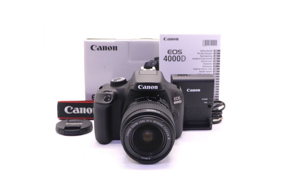 Canon EOS 4000D kit в упаковке (пробег 70 кадров)