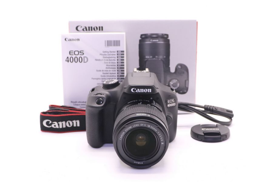 Canon EOS 4000D kit в упаковке (пробег 2730 кадров)
