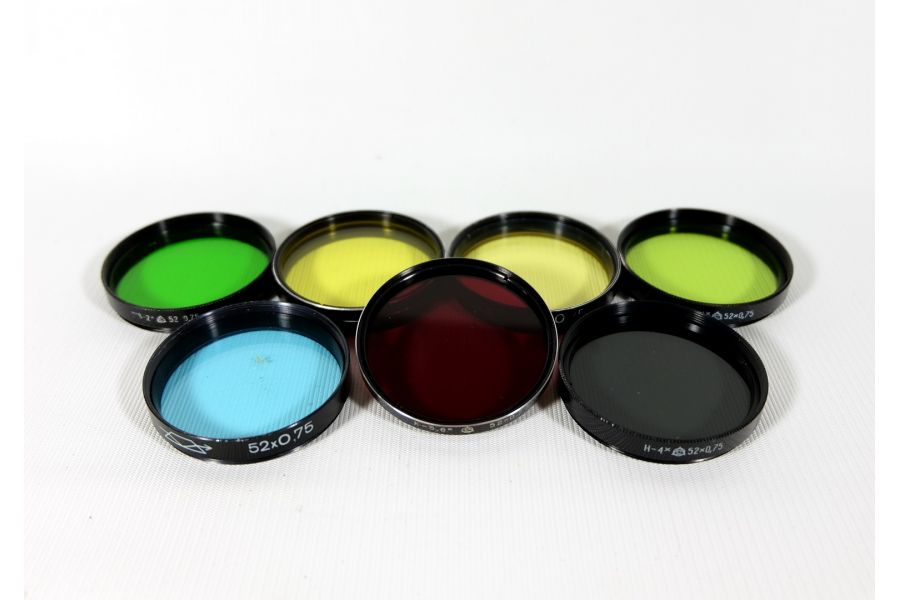 Светофильтры 52мм цветные СССР (набор)