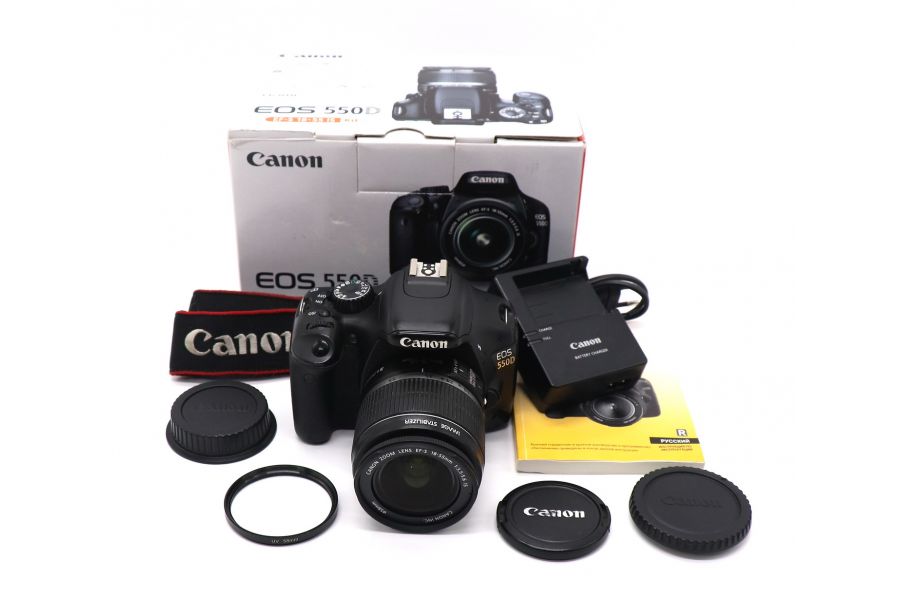 Canon EOS 550D kit в упаковке (пробег 69950 кадров)