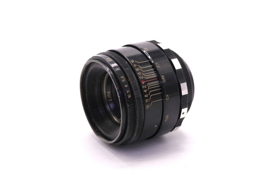 Светосильный объектив Гелиос-44 2/58 М39 зебра