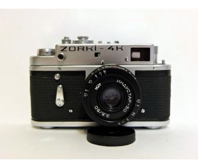 Купить Зоркий 4К + Индустар-50 3,5/50 (КМЗ, 1976) Зоркий 4К + Индустар-50 3,5/50 (КМЗ, 1976)