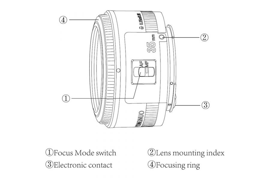 YongNuo AF 35mm f/2 Canon EF новый