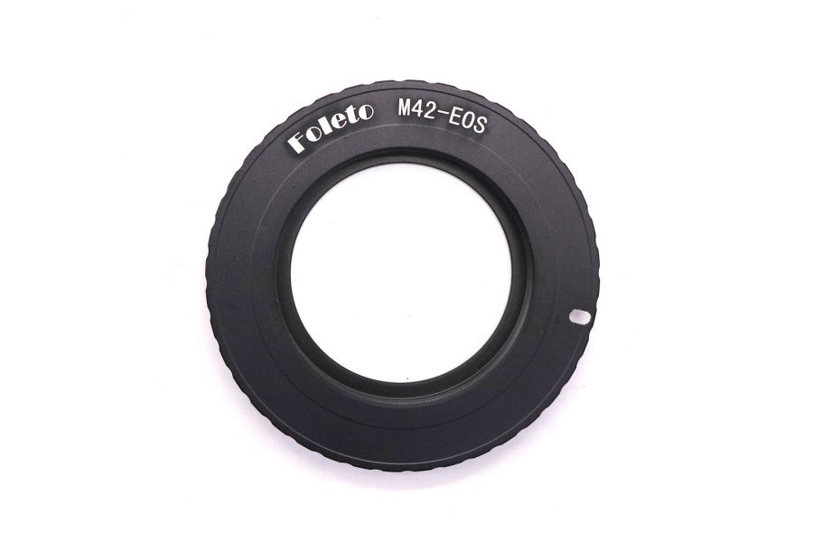 Adapter M42 - Canon EOS Foleto black с чипом