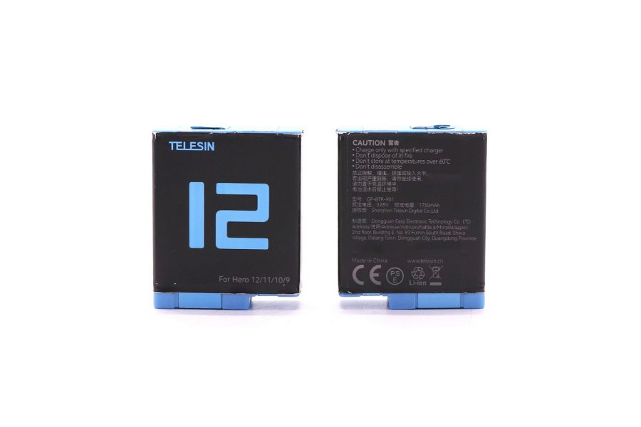Зарядное устройство Telesin + 2 аккумулятора для GoPro Hero 9-12 GP-BNC-901-B (China)
