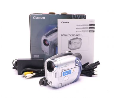 Видеокамера Canon DC210 в упаковке