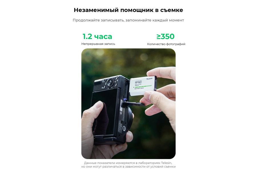 Аккумулятор Telesin NP-BX1