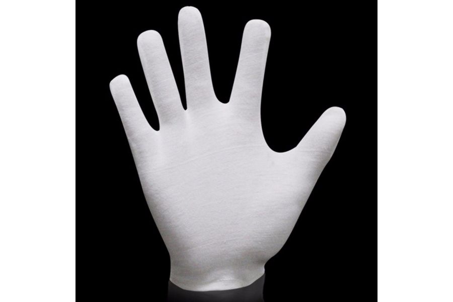 Фото перчатки, белые, хлопок