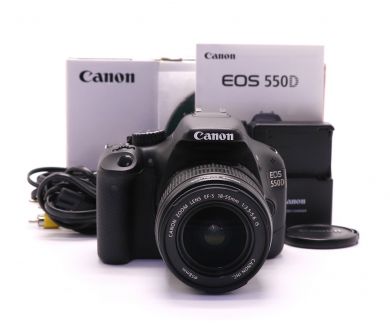 Canon EOS 550D kit в упаковке (пробег 3920 кадров)