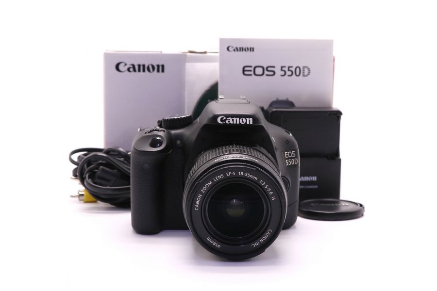 Canon EOS 550D kit в упаковке (пробег 3920 кадров)
