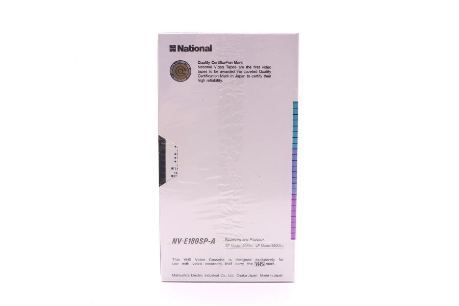 Видеокассета National SUPER SP Premium Standard Videocassette NV-E180SP-A 180 VHS Tape