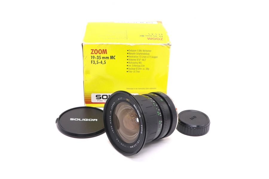 Soligor Zoom 3.5-4.5/19-35mm МС for Minolta MD в упаковке