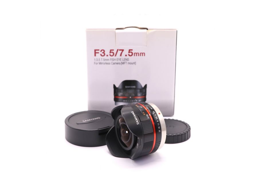 Samyang 7.5mm f/3.5 UMC Fish-Eye for MFT в упаковке