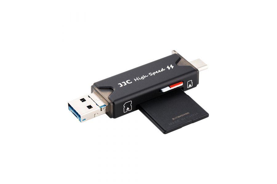 Картридер USB 3.0 + Type-C + MicroUSB CR-UTC3 (black)