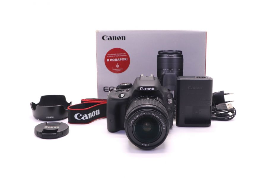 Canon EOS 100D kit в упаковке (пробег 4165 кадров)