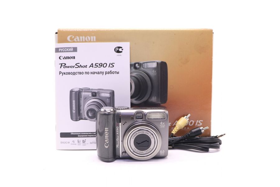 Canon PowerShot A590 IS в упаковке (Malaysia, 2009)