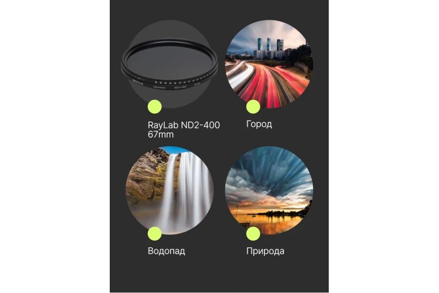 Светофильтр Raylab ND2-400 67mm
