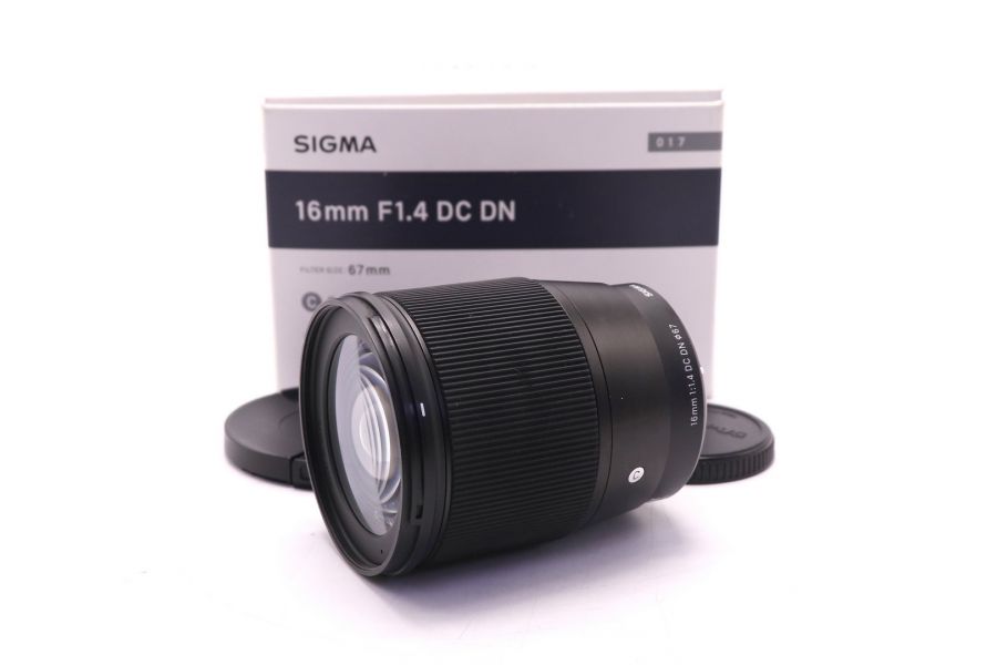 Объектив Sigma AF 16mm f/1.4 DC DN Contemporary Micro 4/3 в упаковке 