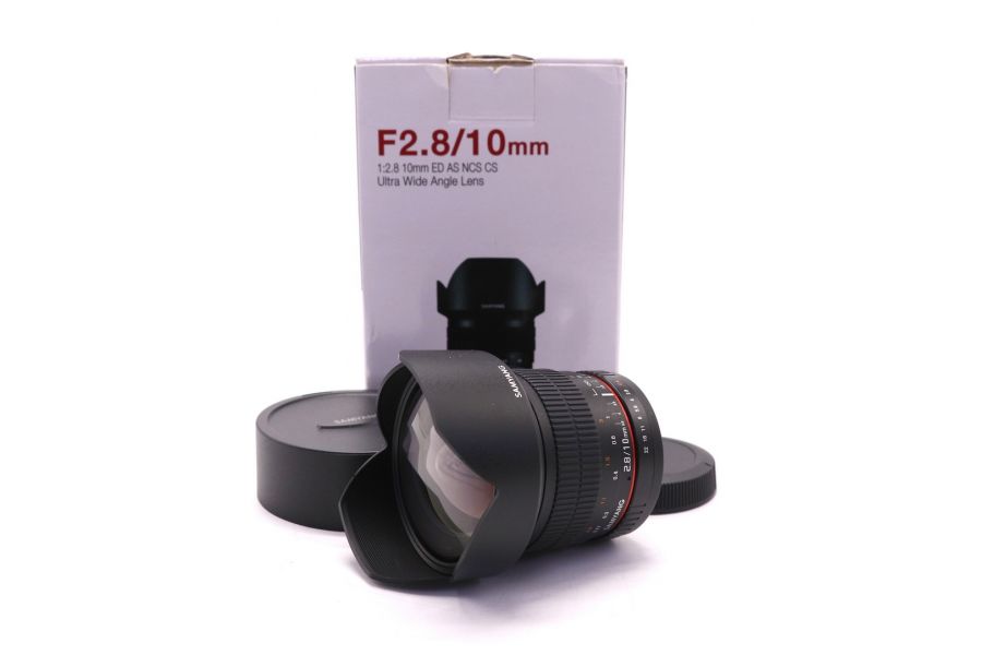 Samyang 10mm f/2.8 ED AS NCS CS Canon EF в упаковке (2013)