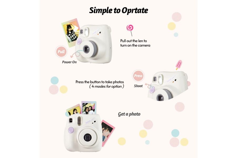 Fujifilm Instax Mini 7+ (белый) 