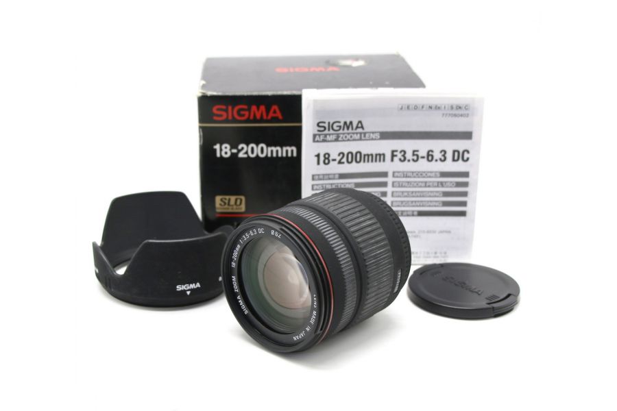 Sigma AF 18-200mm f/3.5-6.3 DC for Nikon в упаковке