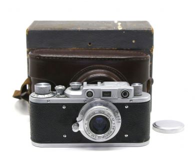 Зоркий + Индустар 22 в упаковке (СССР, 1955)