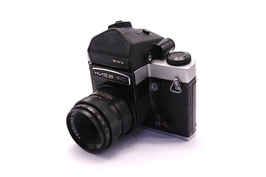 Фотокамера Киев 6С + Вега-12Б (СССР, 1980)