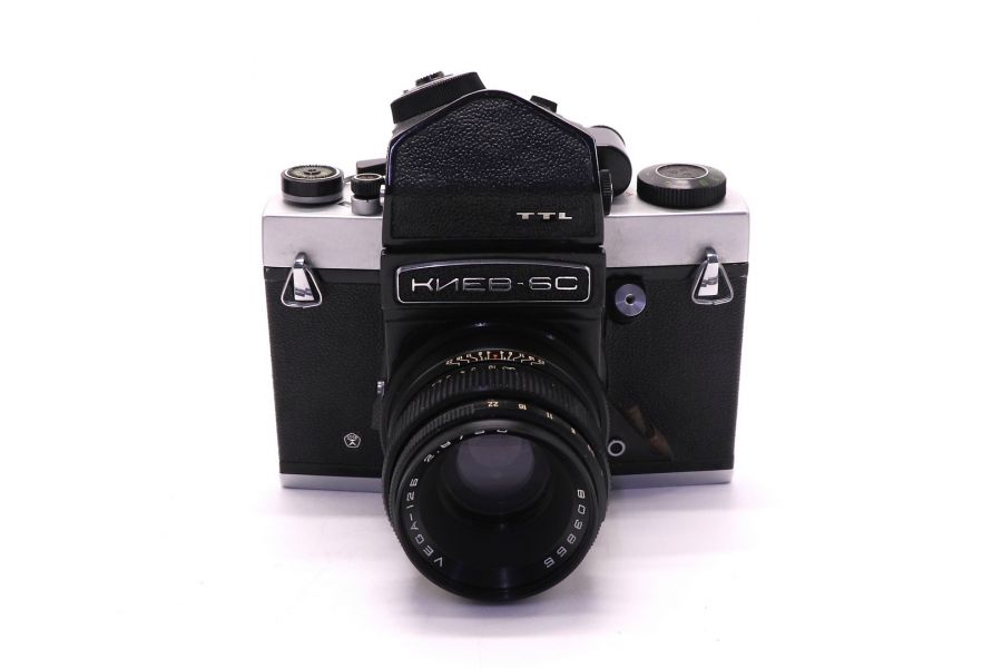 Фотокамера Киев 6С + Вега-12Б (СССР, 1980)