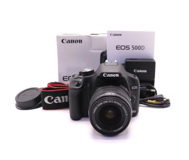 Canon EOS 500D kit в упаковке (пробег 6490 кадров)
