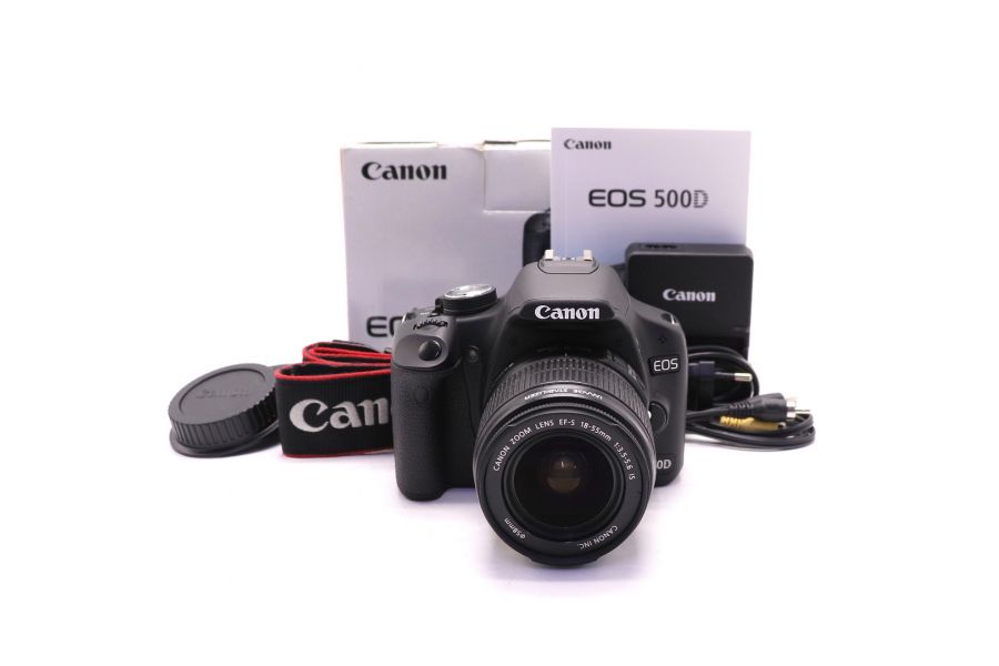 Canon EOS 500D kit в упаковке (пробег 6490 кадров)
