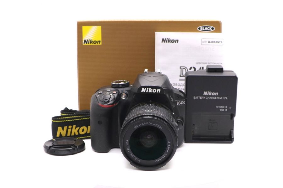 Nikon D3400 kit в упаковке (пробег 26445 кадров)