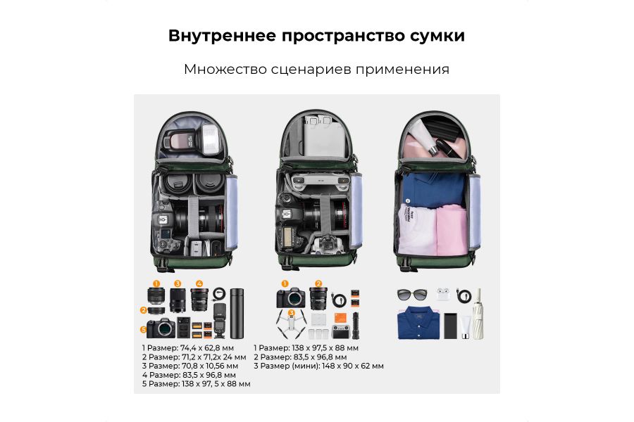 Фоторюкзак K&F Concept 10L KF13.141V3